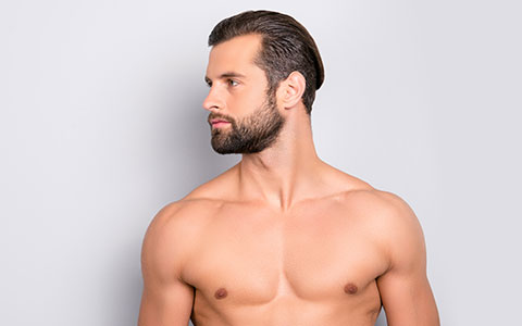 Man posing - Male Breast Reduction at des Moines