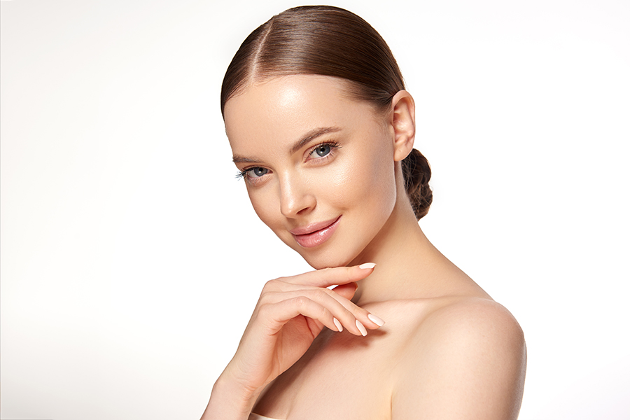 Beautiful Young Woman With Clean Fresh Skin