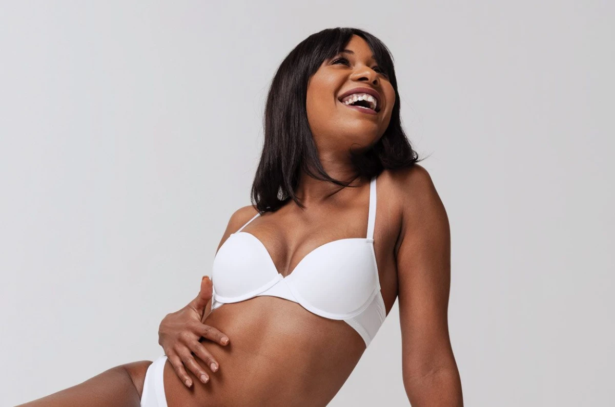 Smiling Curvy Fit Black Woman