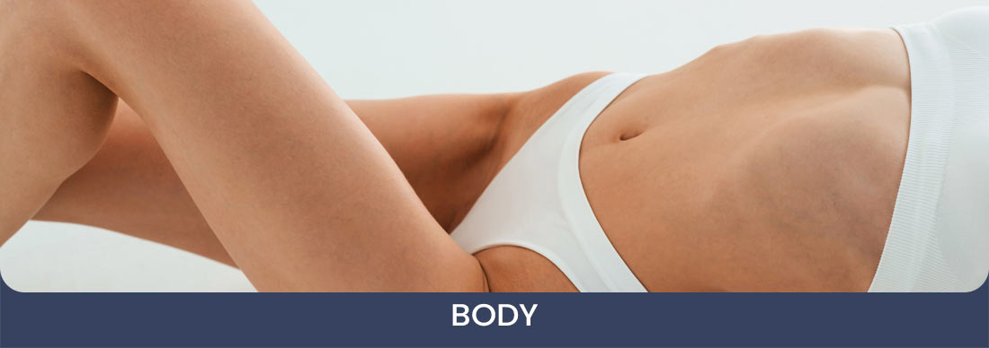 Photo of a woman's lower body wearing white underwear and laying on her back - body procedure category cover image